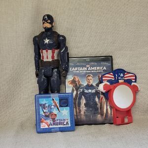 Captain America Action Figure and DVD, Slide Puzzle (sealed)